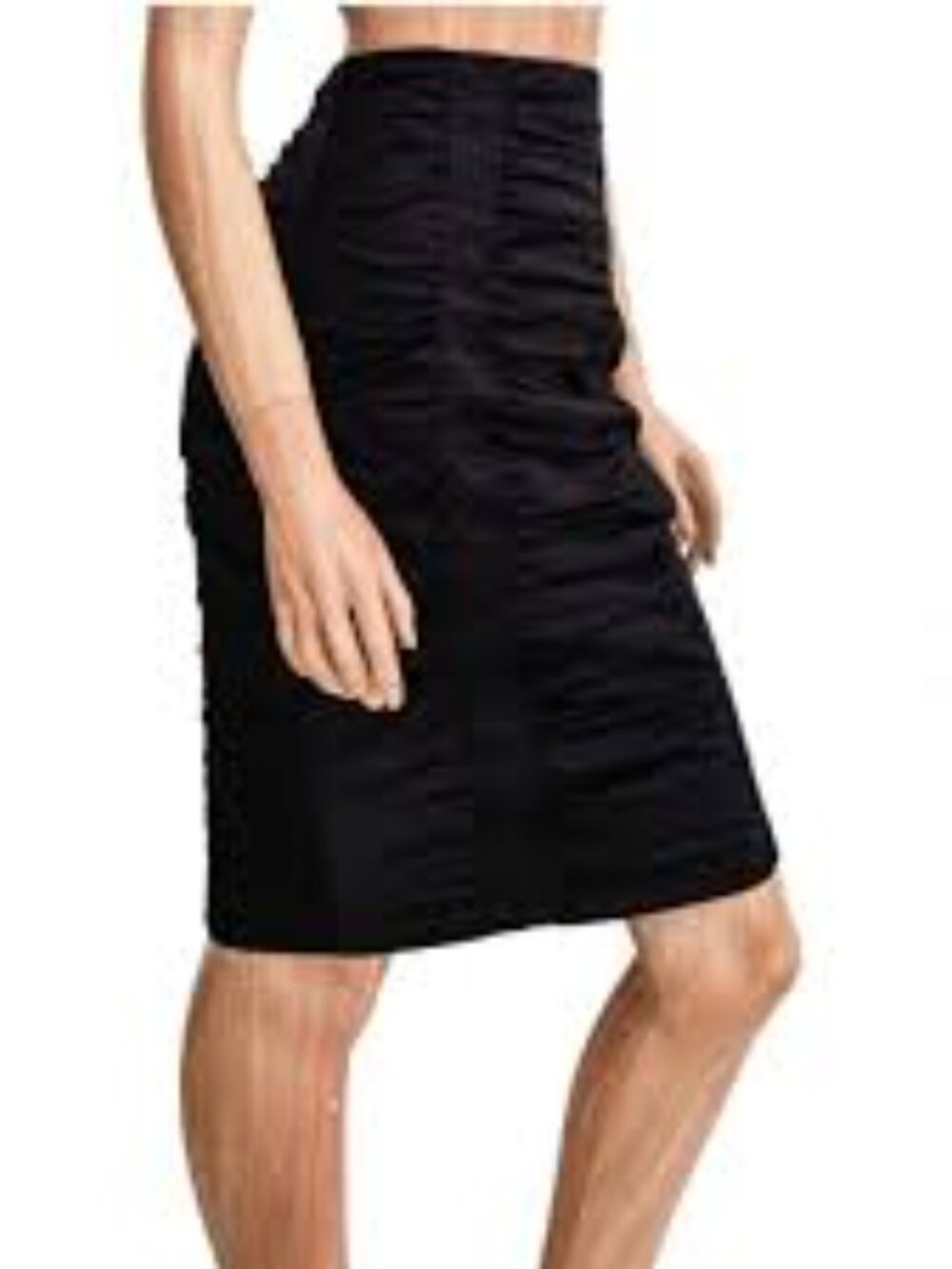 Nanette Lepore Black‎ Ruched Pencil Skirt Size 4